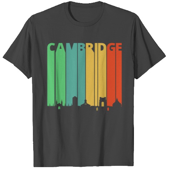 Vintage Retro Cambridge Skyline. Cityscape Gifts T Shirts