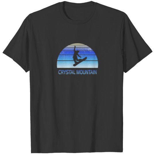 Vintage Crystal Mountain Snowboard Fan Ski Winter T-shirt