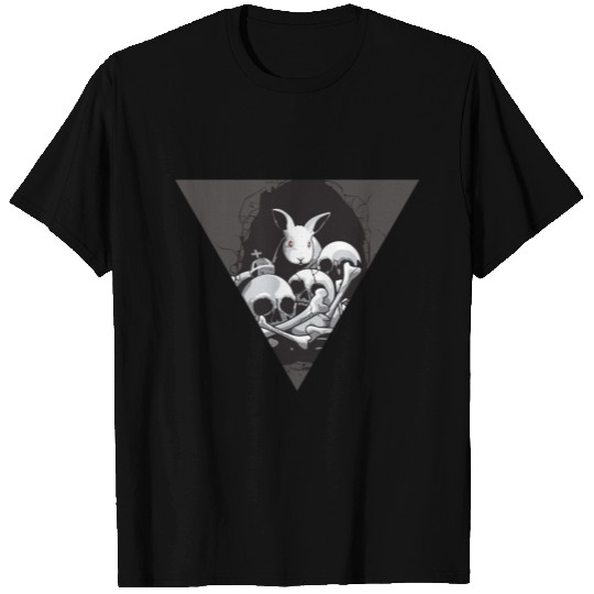 horror rabbit and skull sticker T Shirts