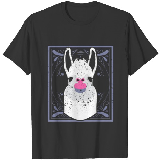 White Llama Face Animal Gift Idea T-Shirt T-shirt