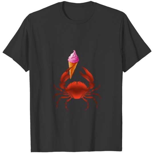 Crab Ice Cream Lover Animal Gift T-Shirt T-shirt