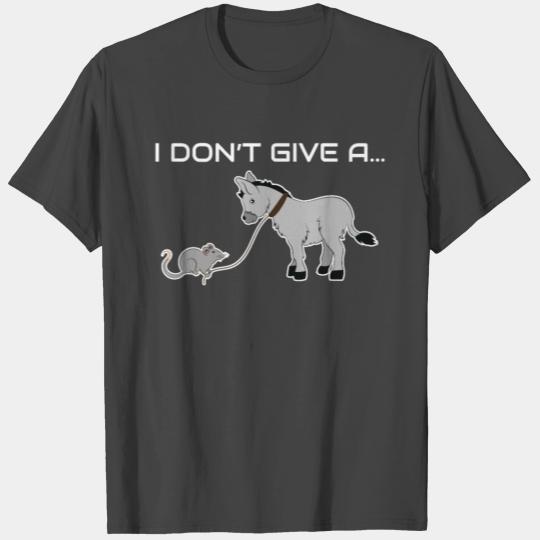 I Don't Give A Rats Donkey Lover Mule Gift Idea T Shirts