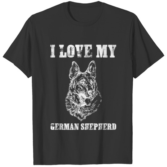 I Love My German Shepherd Dogs Puppy Animal T-shirt