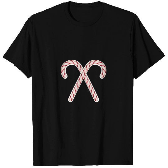 Candy Cane Crossed Christmas T Shirts