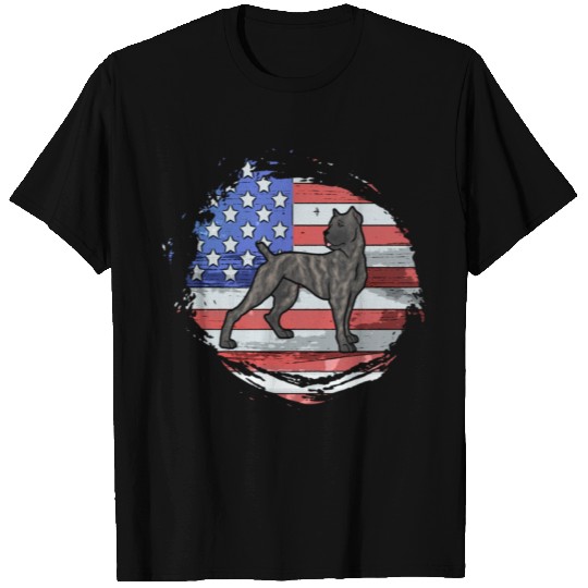 Cane Corso Flag Cutout - Crop Brindle T Shirts