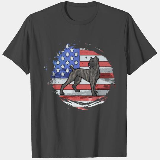 Cane Corso Flag Cutout - Crop Brindle T Shirts