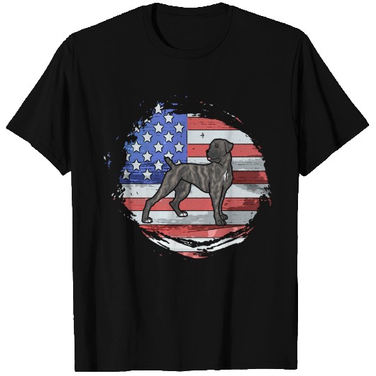 Cane Corso Flag Cutout - Flop Brindle w/White T Shirts