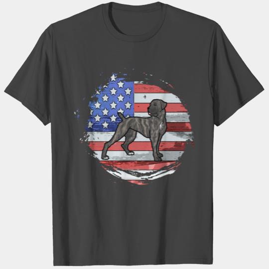 Cane Corso Flag Cutout - Flop Brindle w/White T Shirts