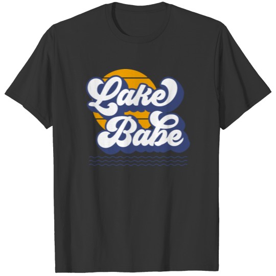 Womens Lake Babe Quote Sun Water Vacation T Shirts
