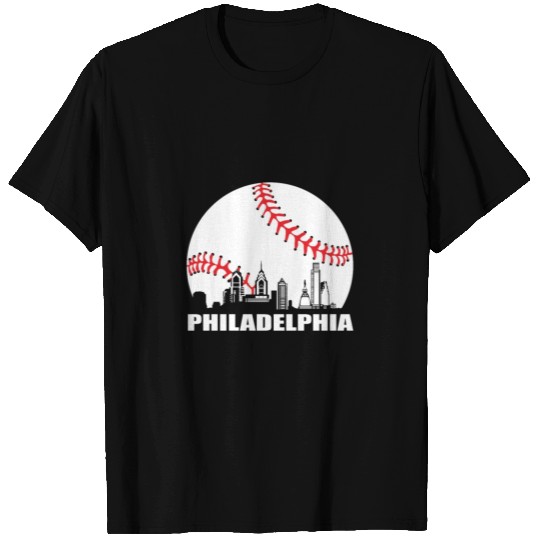 Philadelphia baseball skyline town city gift T Shirts