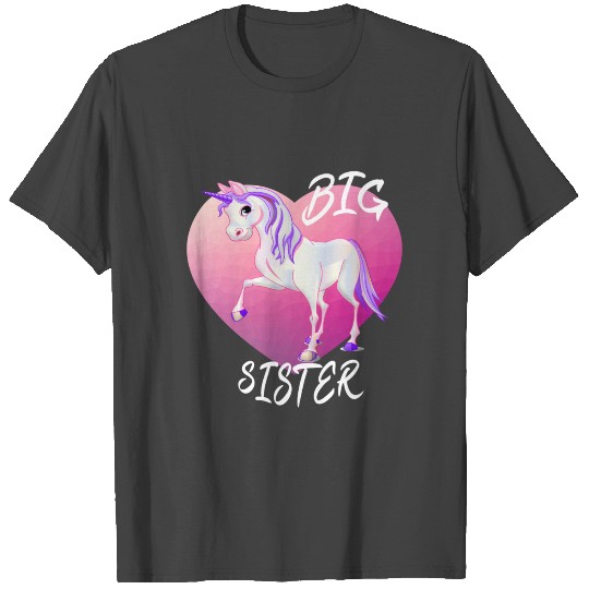Unicorn Big Sister T Shirts, Sibling T Shirts