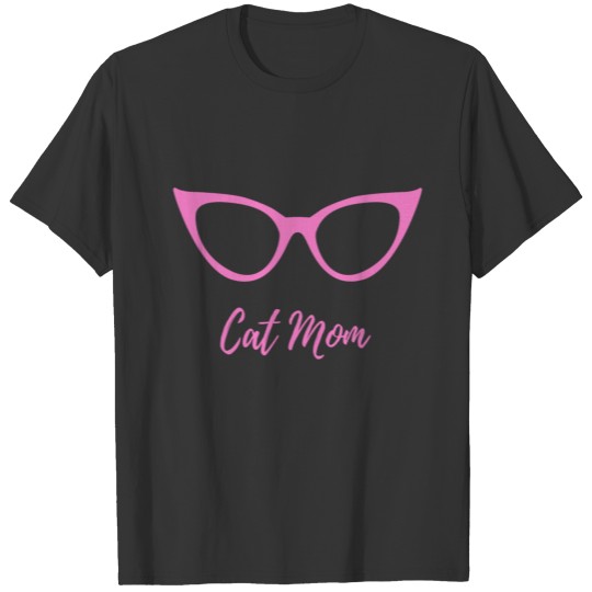 Cat Mom gift pink T Shirts