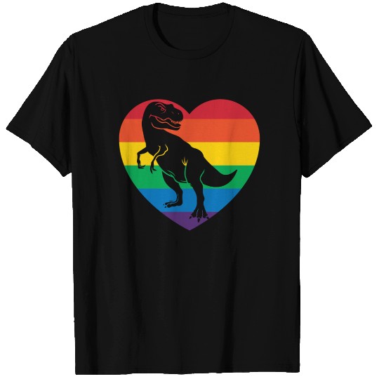 Rainbow Dinosaur T-Rex T Shirts
