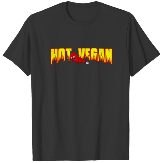 Hot Vegan - Cute Funny Exercise Workout Chilli T Shirts