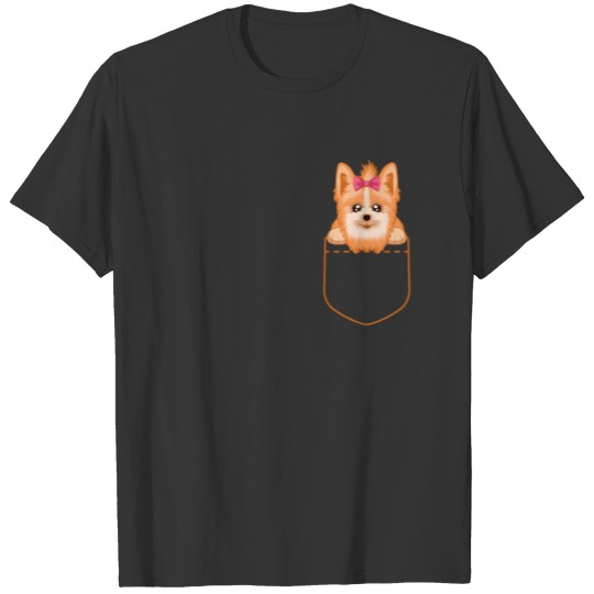 Pocket Yorkie Yorkshire Terrier Puppy Funny Dog T-shirt