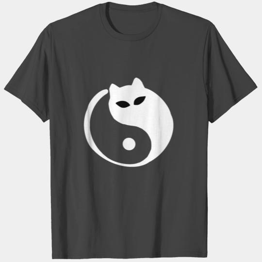 Ying Yang Cat T Shirts