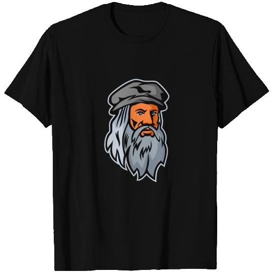 Leonardo da Vinci Head Mascot T Shirts