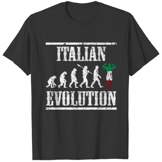 Italy country gift evolution fitness T-shirt