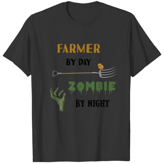 Farmer Zombie at night T-shirt