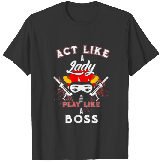 Girl Lady Paintball Game Gift T-shirt