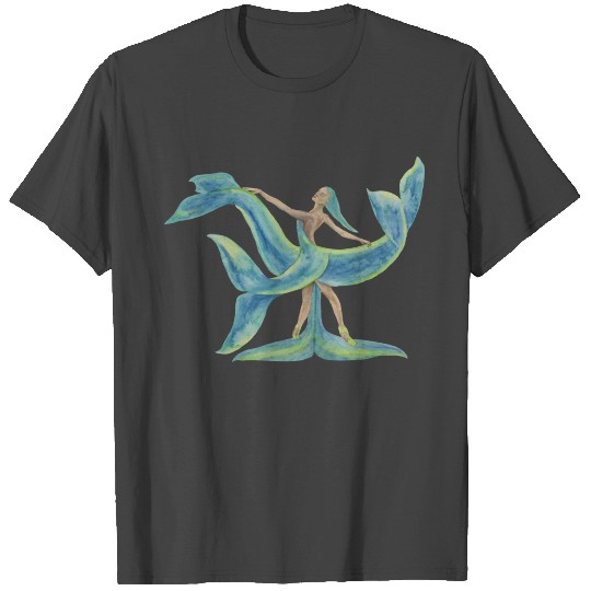 Ballerina with Whale Flukes T Shirts