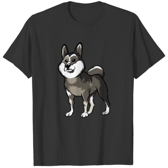 Laika cartoon dog breed T-shirt