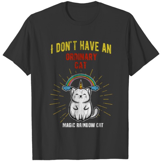 Unicorn cat tomcat cats rainbow gift T-shirt