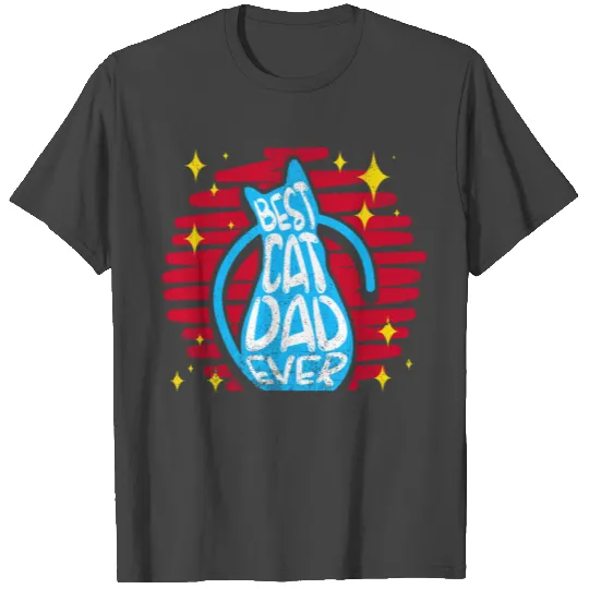 Best Cat Dad Ever Cool Retro Vintage Statement T Shirts