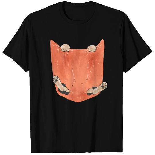 Pocket Cat Paw T Shirts