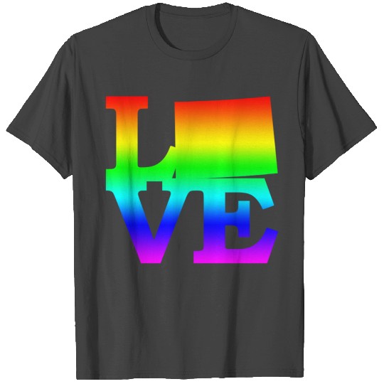 Wyoming Pride USA State Love Map T Shirts