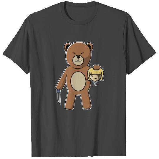 Teddy Bear Holding head of a Doll T Shirts