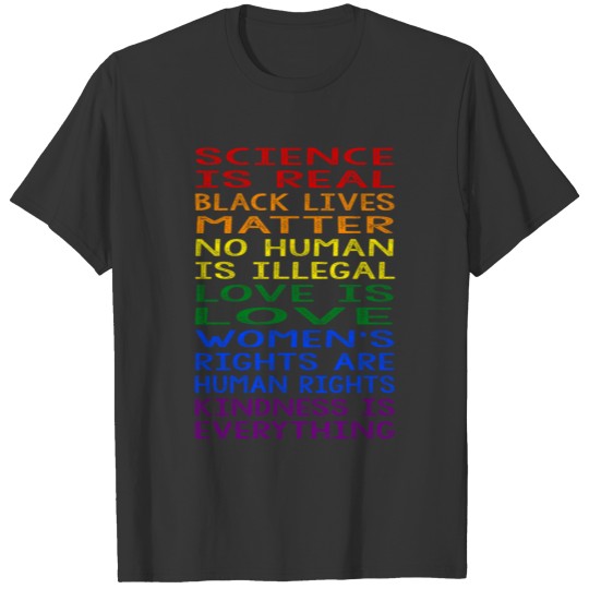 Distressed Science Is Real, Love Is Love T Shirts