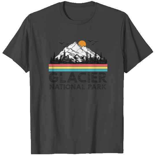 Vintage Retro Glacier National Park Montana Gifts T Shirts