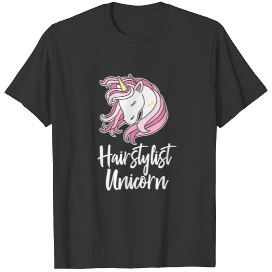 Hairstylist Funny Hairdresser Unicorn Gift Idea T Shirts