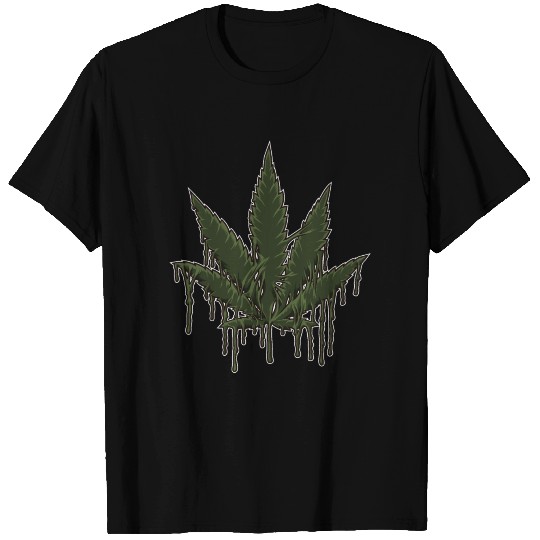 Melting Cannabis Leaf | Marijuana THC CBD Stoner T Shirts