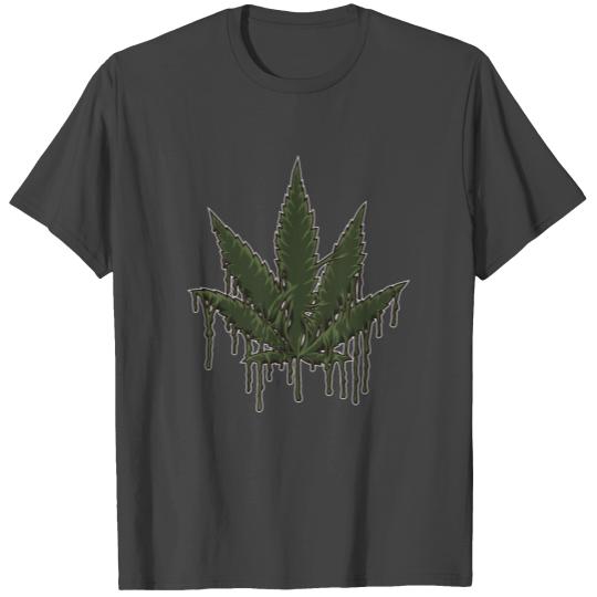 Melting Cannabis Leaf | Marijuana THC CBD Stoner T Shirts