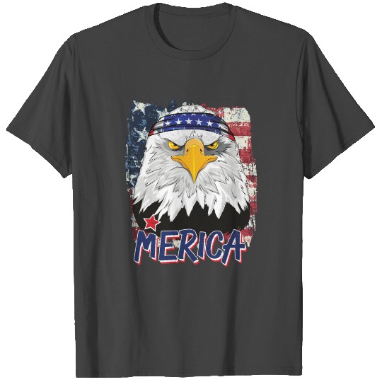 American Flag Bald Eagle Merica 4th Of July USA Ba T Shirts