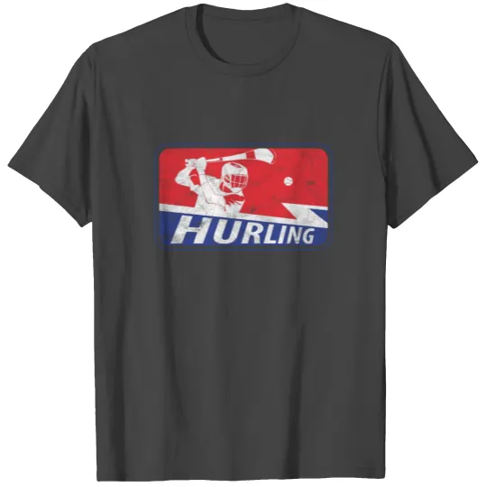Hurling Player Irish Sliotar Hurley Logo T Shirts