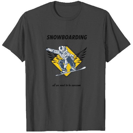 Winter sports snowboarding slope T Shirts