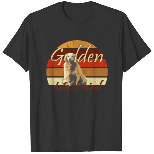 Retro Golden Retriever State of Mind T-shirt