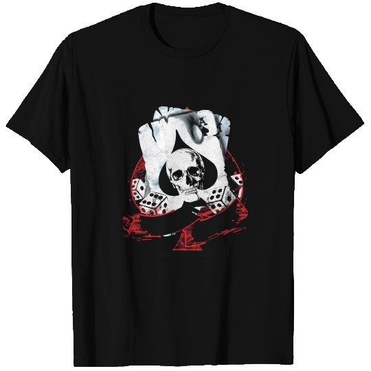 Scorched Ace Of Spades Poker Dice Skull T Shirts