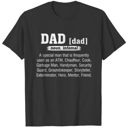 Mens Dad Definition Father's Day Funny Mens T Shirts