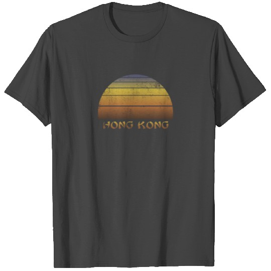 Vintage Sunset Hong Kong China Family Vacation T Shirts