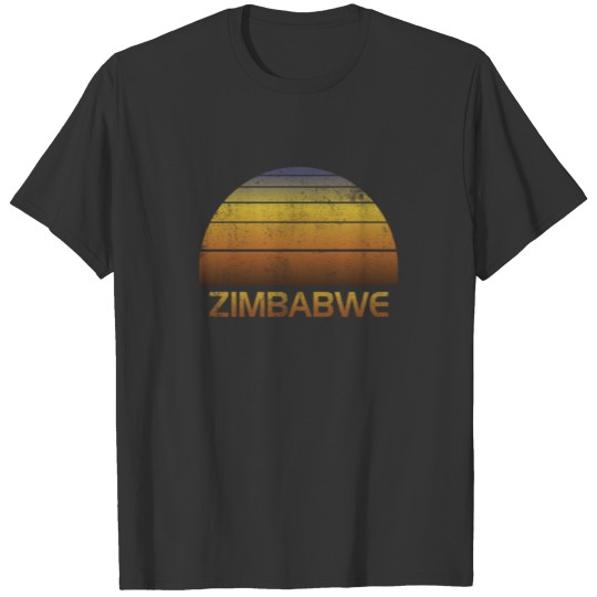 Vintage Sunset Family Vacation Souvenir Zimbabwe T Shirts
