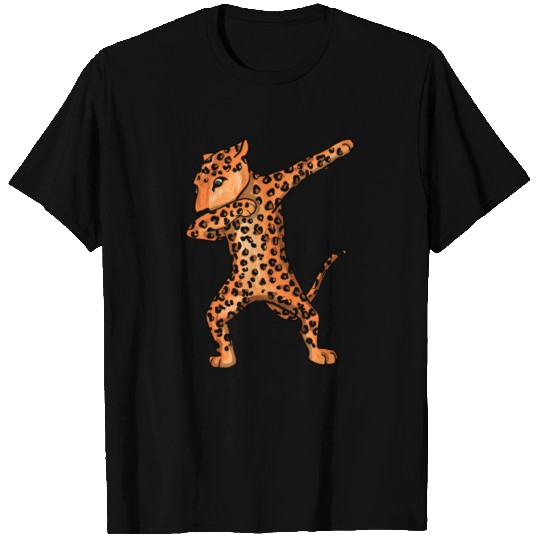Dabbing Jaguar Leopard Dab Dance T Shirts