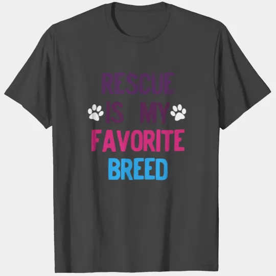 Rescued Dog Rescue Is My Favorite Retro Purple T Shirts