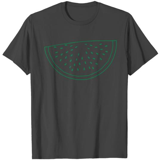 summer half melon snack circle cool watermelon rou T Shirts