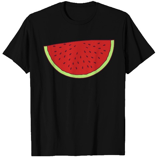 half melon snack circle cool watermelon round logo T Shirts