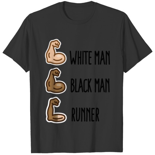 white man black man runner light bg SPRD T-shirt