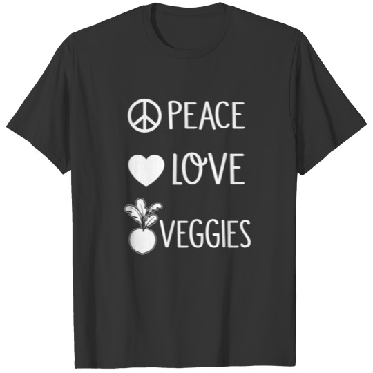 peace love veggies T-shirt